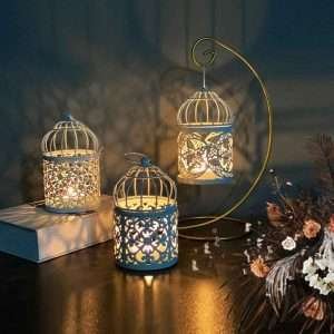 Iron Candle Holder " BirdCage", Vintage decorative Iron Candle holder