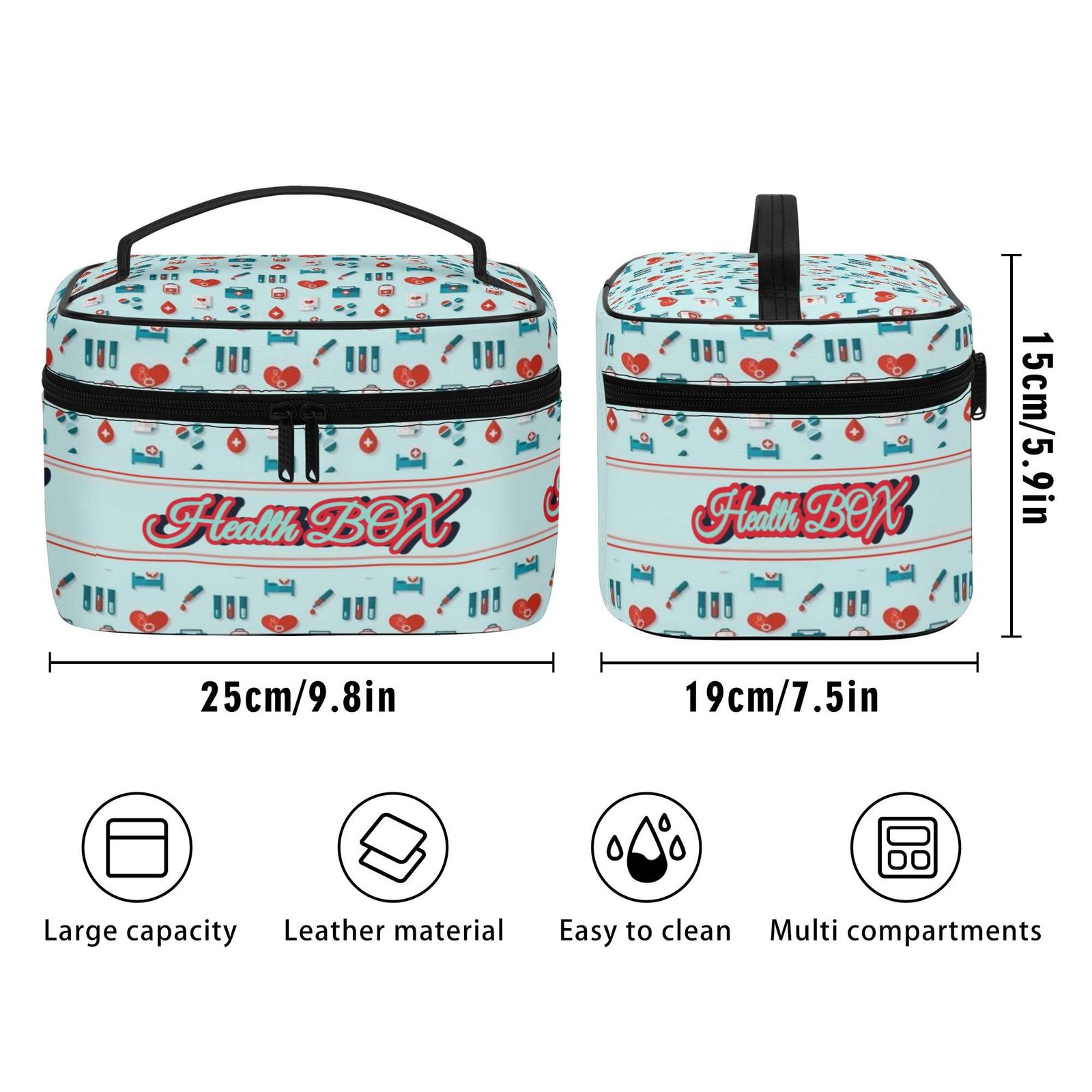 Health Box, PU Leather Medicinal Bag / Mod.4 4 Health Box, PU Leather Medicinal Bag / Mod.4 - Image 4