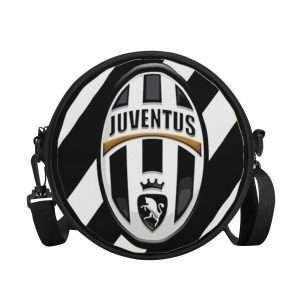 Round BAG " Juventus ", Strong Tiny crossbody Purse convertible in Backpack