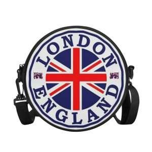 Round BAG " London ", Tiny crossbody Purse convertible into a Backpack