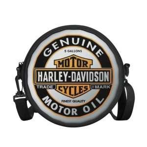 Round BAG "Harley Davidson ", Tiny crossbody Purse convertible into a Backpack