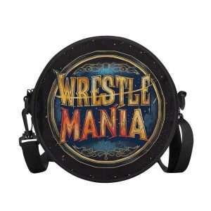 Round BAG "Wrestlemania ", Strong Shoulder Bag convertible in small Backpack