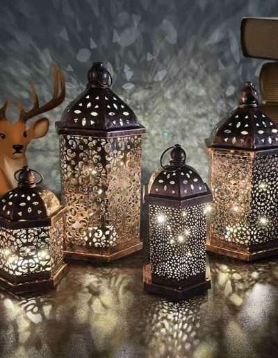 Moroccan Nights Lamp/ Vintage decorative Iron Lantern