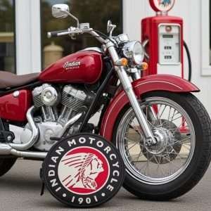 Indian Motorcycle Round Bag convertible in Backpack