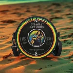 Round BAG " Bob Marley ", Strong Tiny crossbody Purse convertible into a Backpack