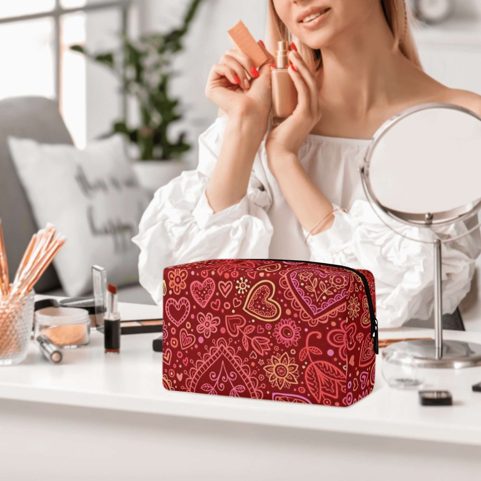 PU Leather Case / Red Hearts 6 PU Leather Case / Red Hearts - Image 6