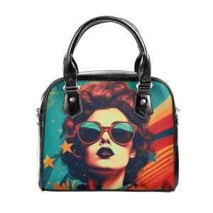 PU Leather Shoulder Handbag / Pop Art 2