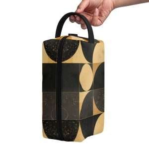 Organizer Purse, PU Leather Multipurpose Case / Gold Black