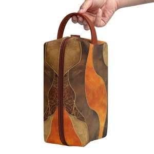 Organizer Purse, PU Leather Multipurpose Case / Orange