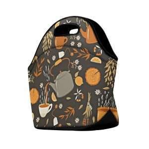 Mini Lunch Bag, Neoprene Lunch Box / Autumn
