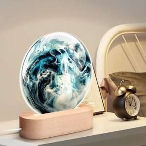 Acrylic Round Lamp, Home decorative night light / Blue Energy