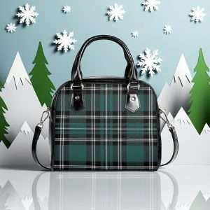 Green Tartan / Shoulder Handbag