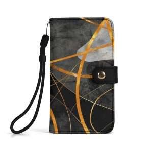 Golden Lines/ Smartphone Case (Black) - Many Phone Model