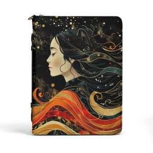 Oriental Girl / Mini Briefcase Document Organizer