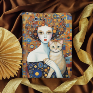 Dame with Cat / Briefcase with internal pockets