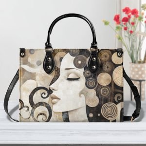 Home 1 Milady / Luxury Handbag (Beige/Black) (3 size)