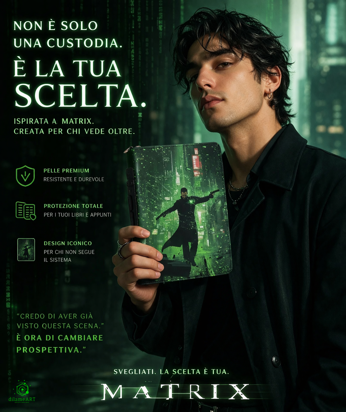 custodia Matrix con logo custodia Matrix con logo