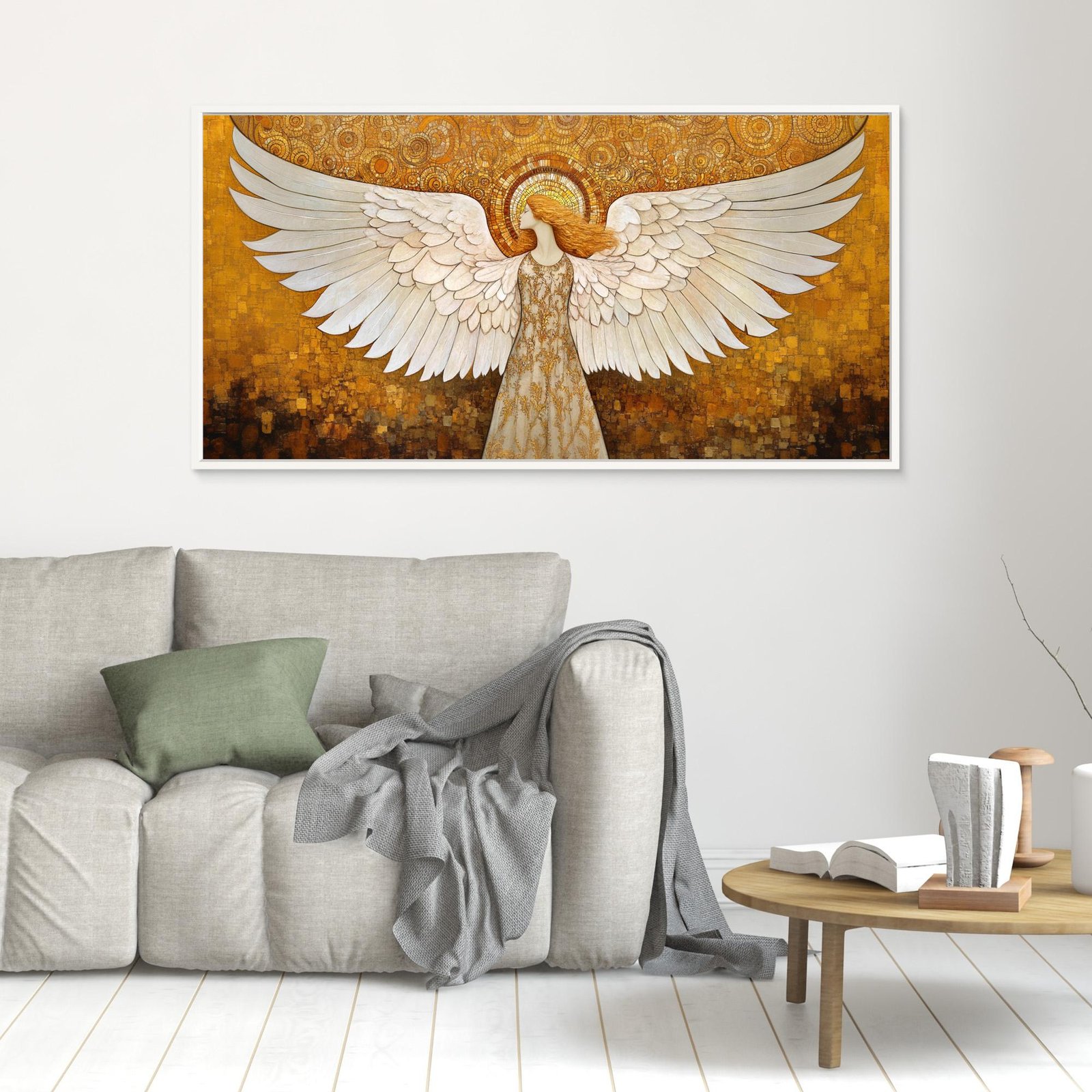 Guardian Angel / Canvas print with wooden frame ( 5 Size ) 6 Guardian Angel / Canvas print with wooden frame ( 5 Size ) - Image 6