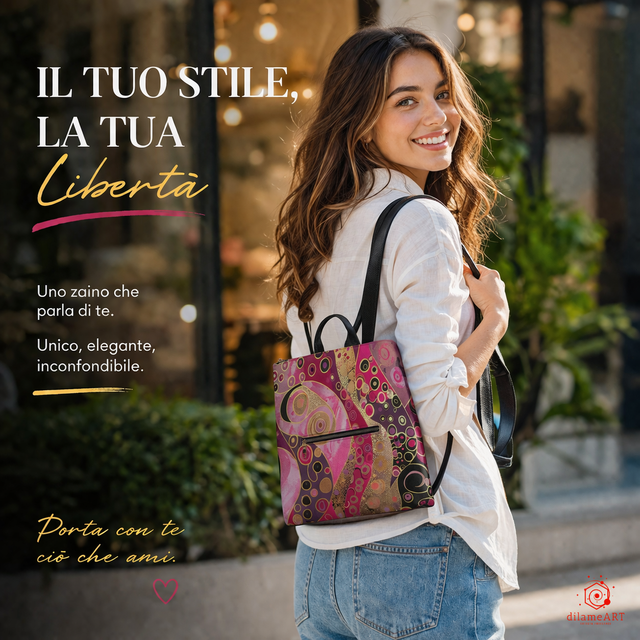 zainetto a secchiello con logo zainetto a secchiello con logo