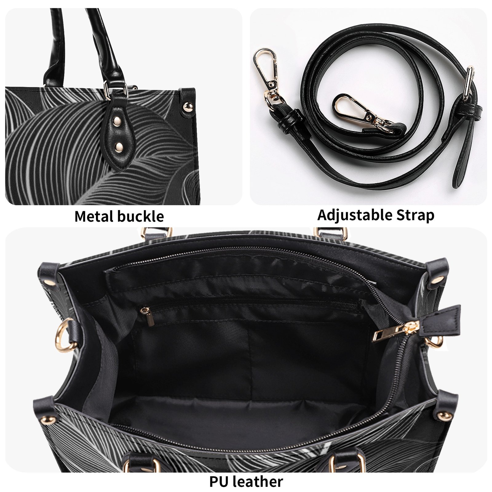 Leaves / Luxury Handbag ( 3 size ) - Image 5