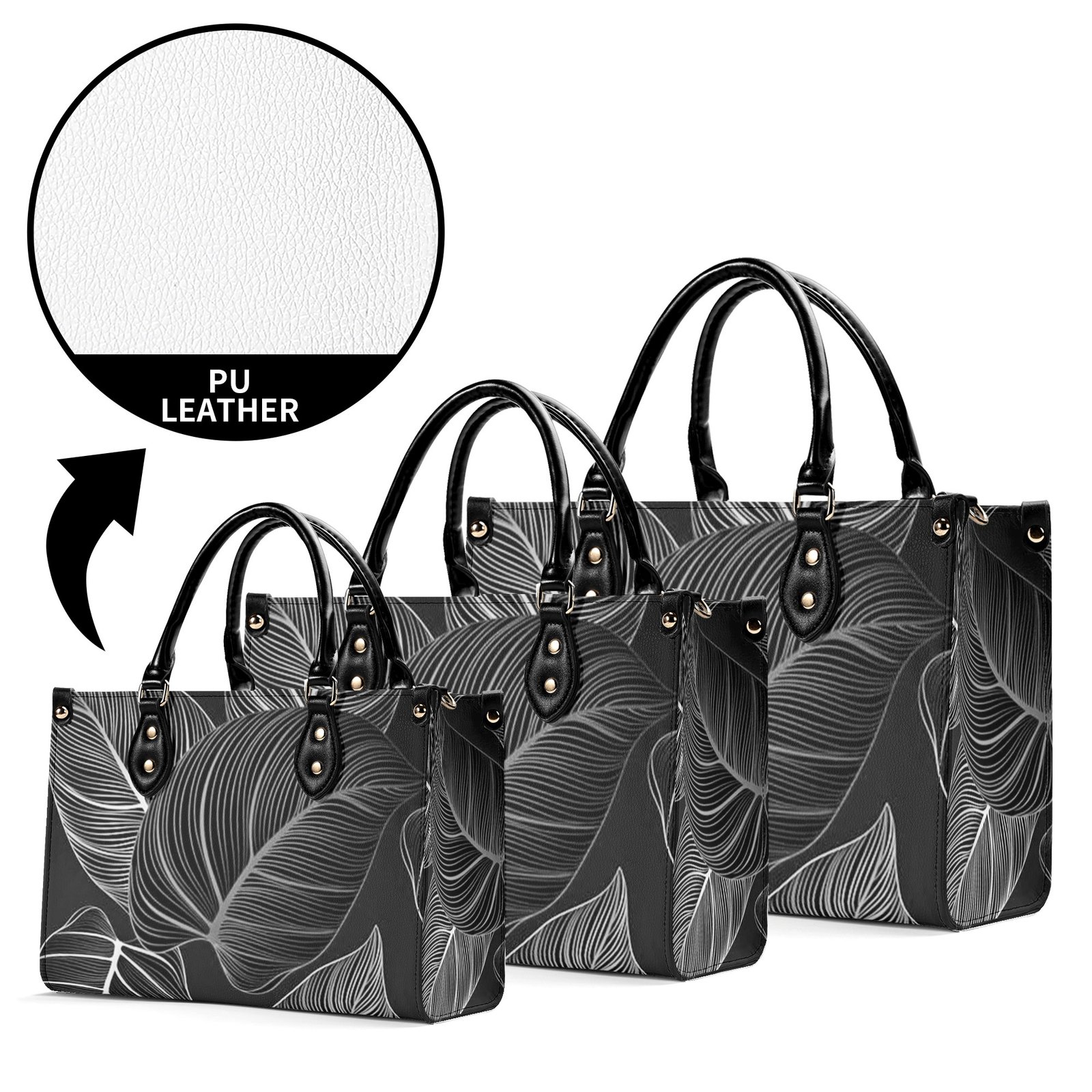 Leaves / Luxury Handbag ( 3 size ) - Image 6