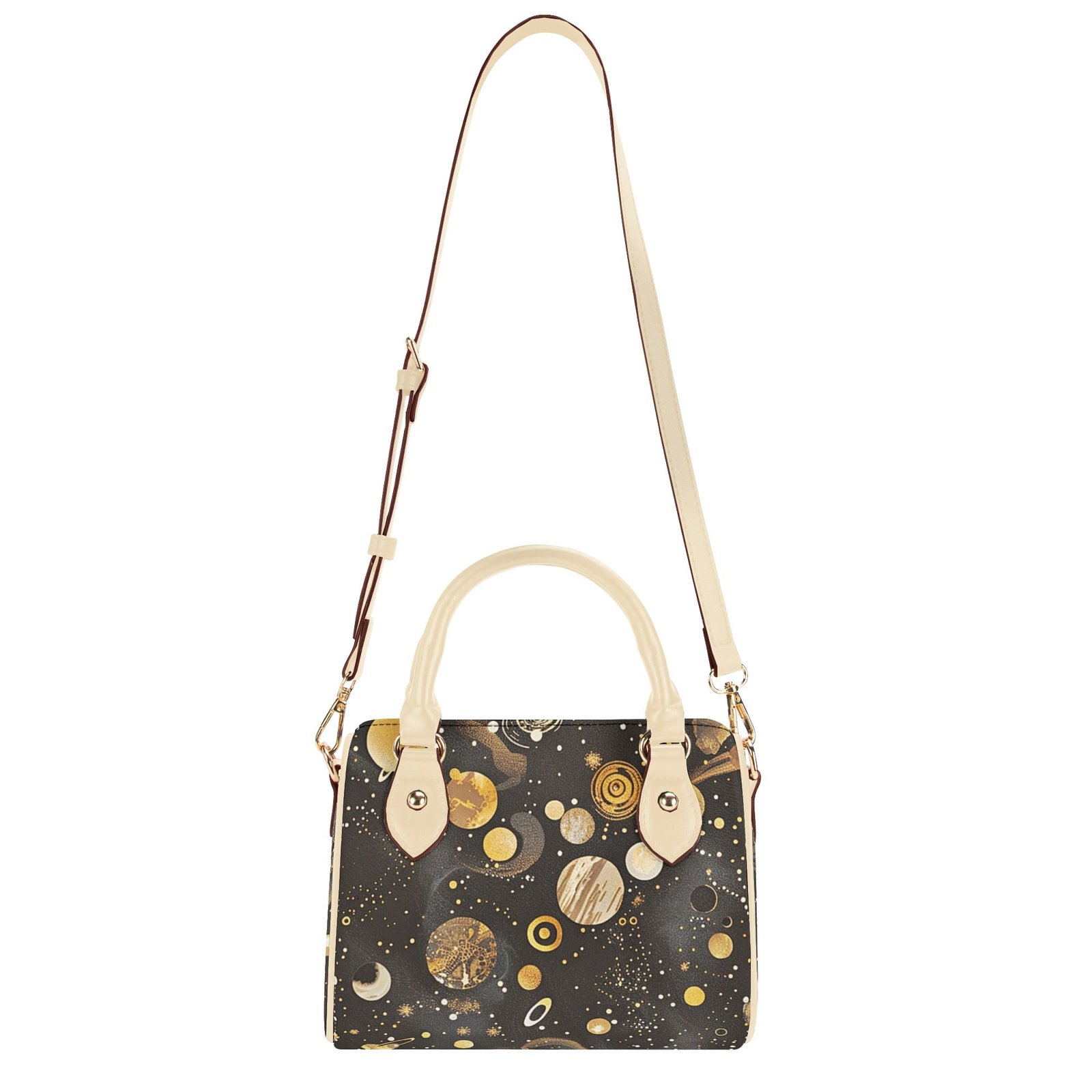 Deep Space / Mini Boston Bag (Beige /Black) - Image 2