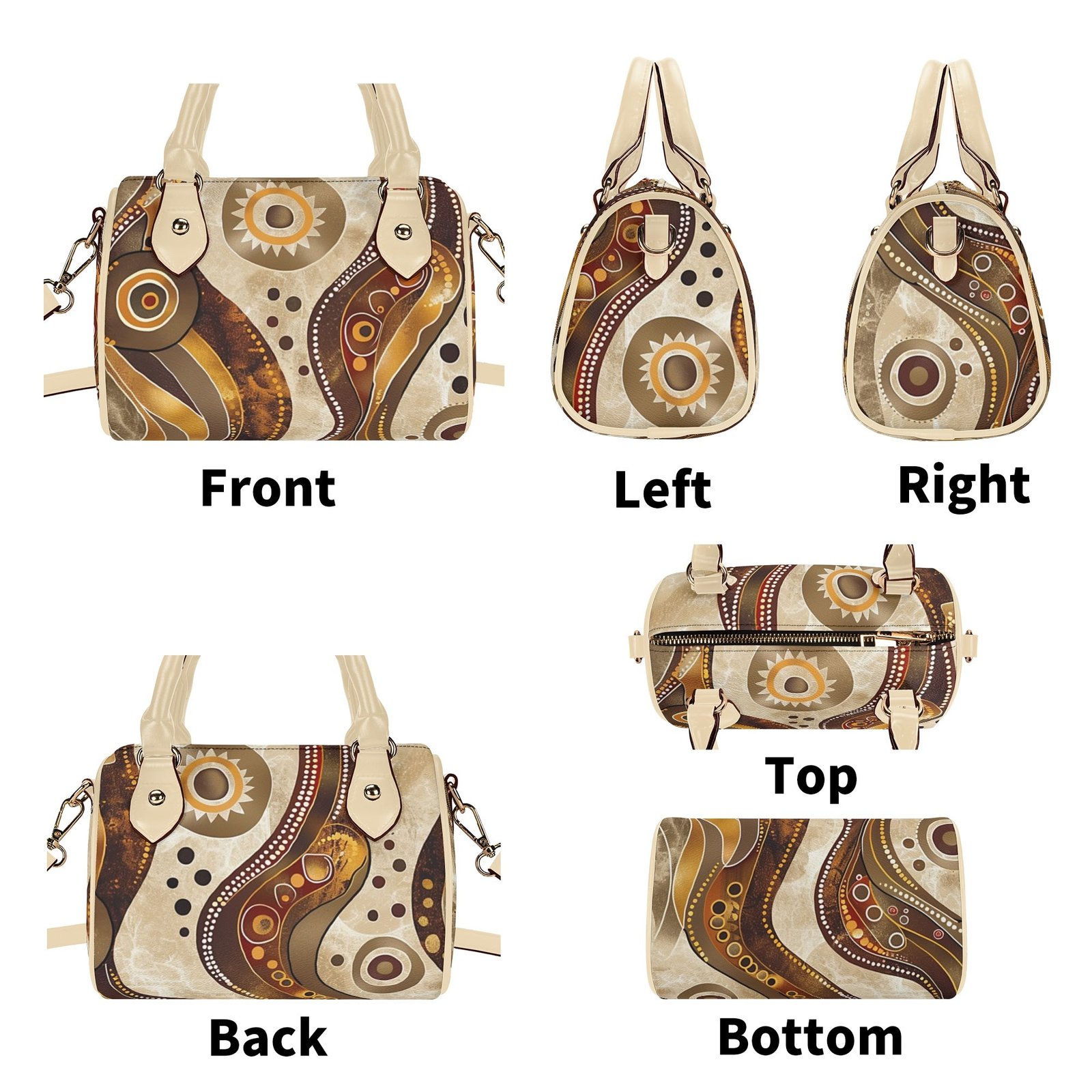 Sandy / Mini Boston Bag (Beige) - Image 5