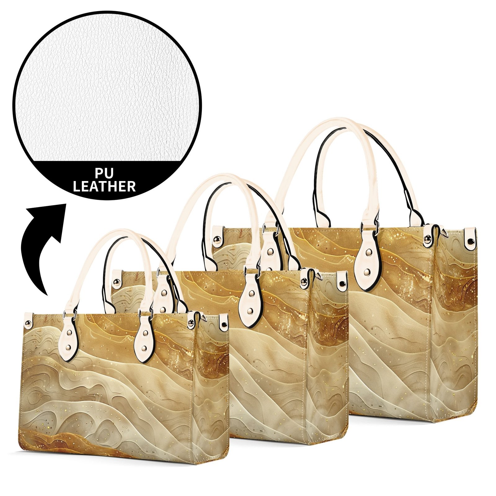 Sand Waves / Luxury Handbag ( 3 size ) - Image 6