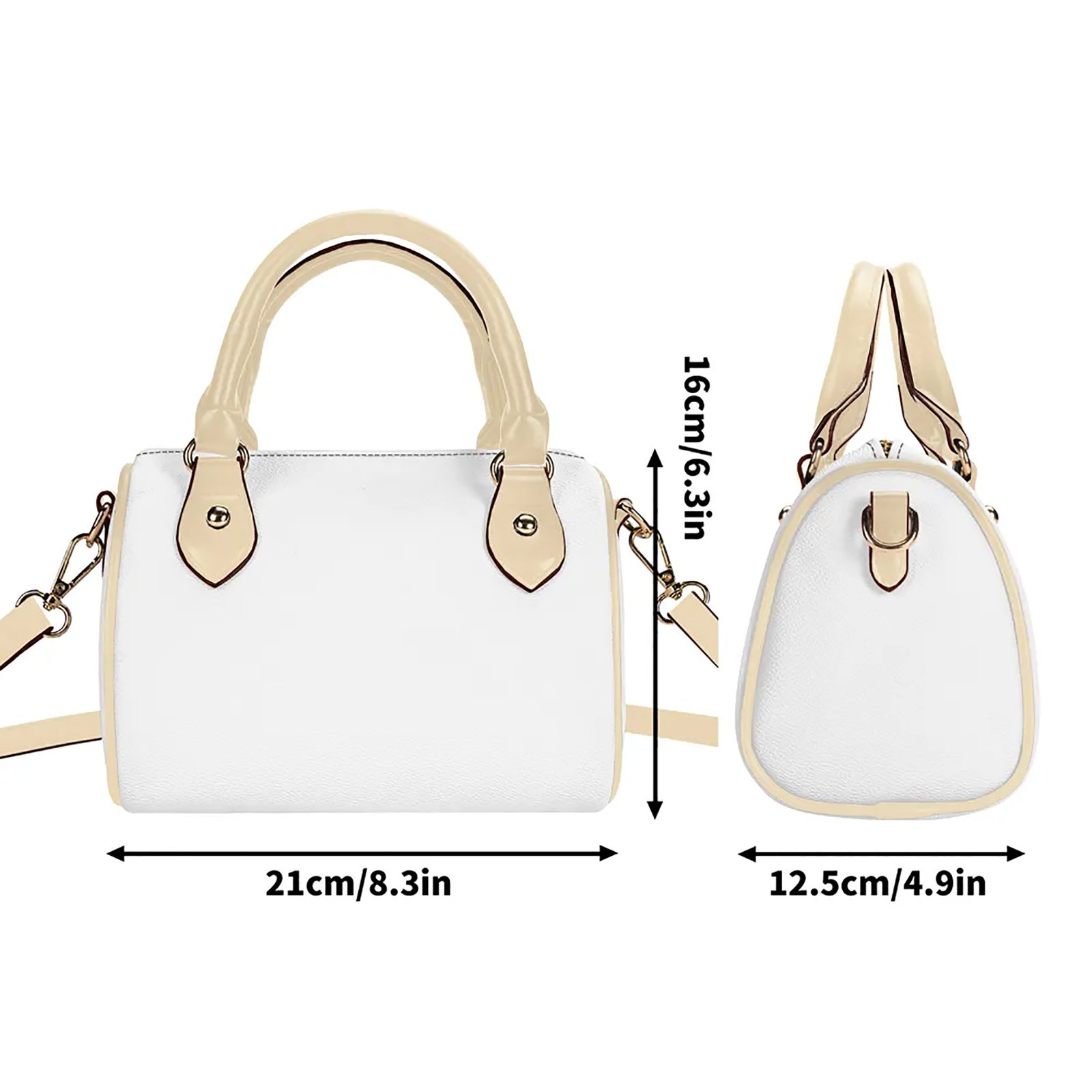 Sandy / Mini Boston Bag (Beige) - Image 7