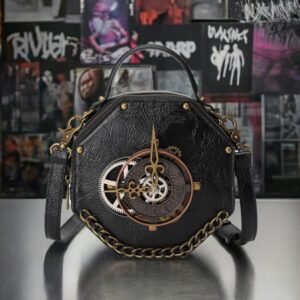Clock / Punk Industrial Retro Style  Bag